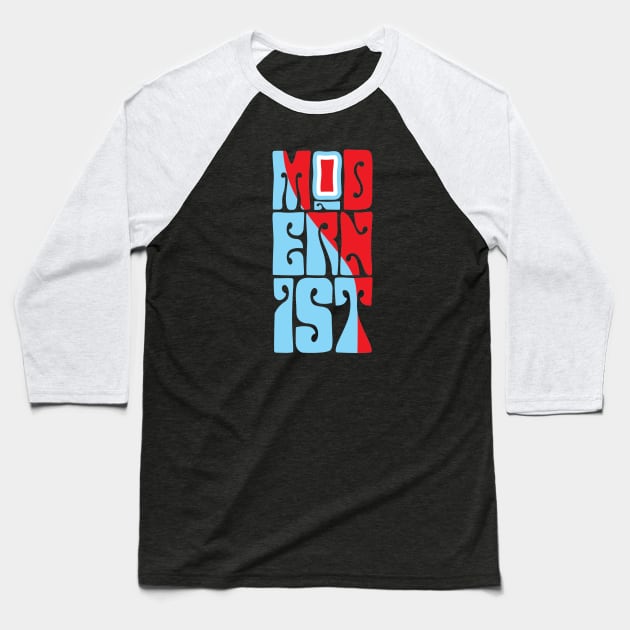 Modernist Groove Baseball T-Shirt by modernistdesign